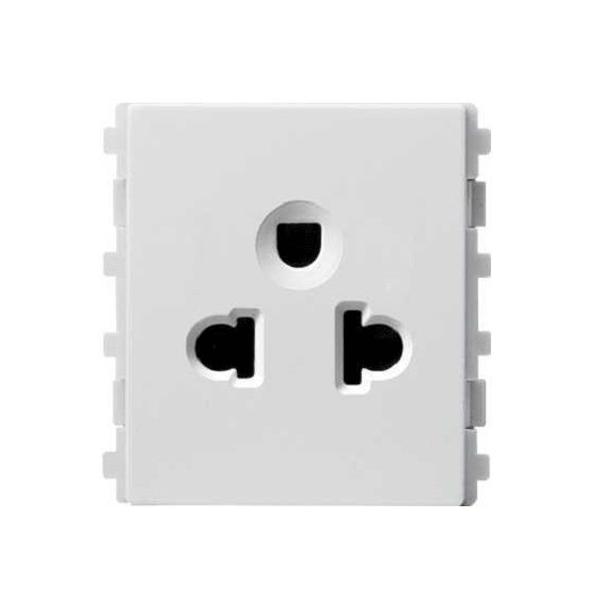 Ổ  cắm đơn 3 chấu size M màu trắng Schneider