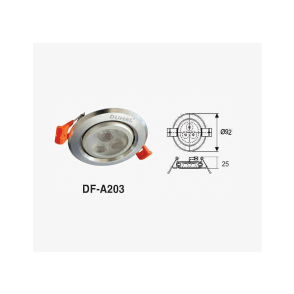 Đèn led âm trần 3W, KT khoét lỗ 70mm