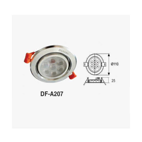 Đèn led âm trần 7W, KT khoét lỗ 90mm