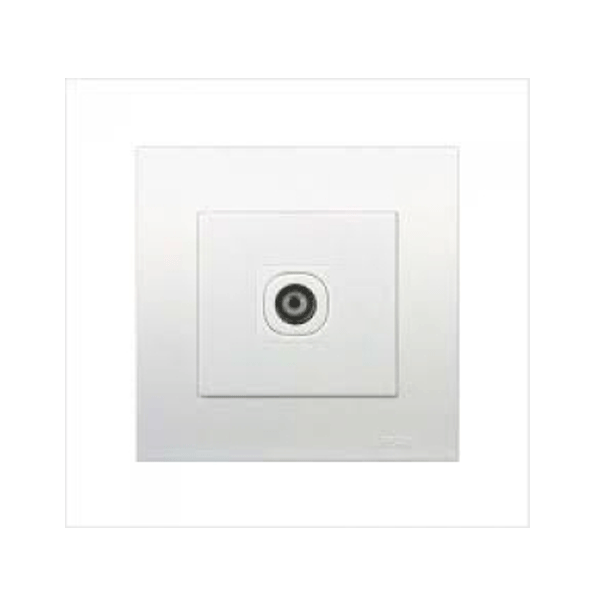 Bộ ổ cắm TV đơn - trắng