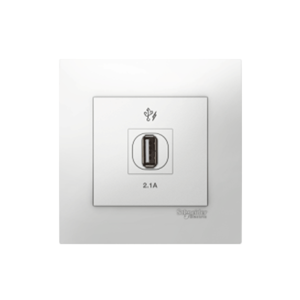 Bộ ổ cắm sạc USB đơn - trắng