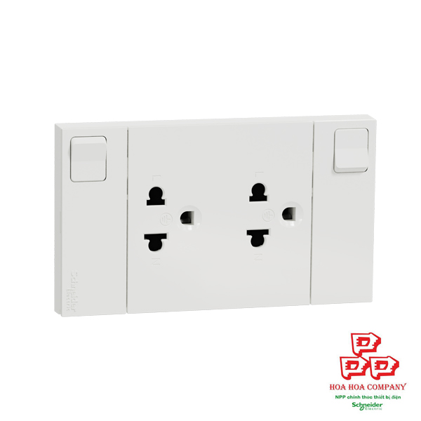 Bộ ổ cắm đôi 3 chấu 16A có công tắc (cắm nhanh)