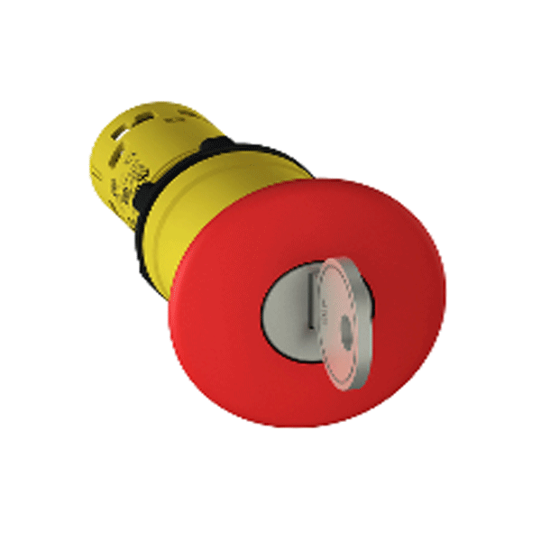 Nút dừng khẩn cấp Ø40 mở bằng chìa khóa N/O+N/C, màu đỏ