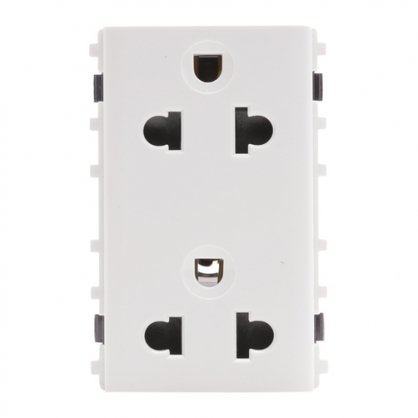 Ổ cắm đôi 3 chấu Schneider Concept