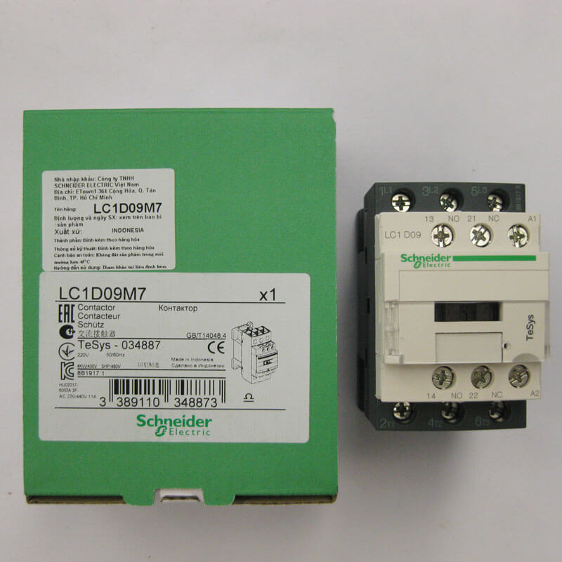 Những thông số cơ bản trên hộp của contactor