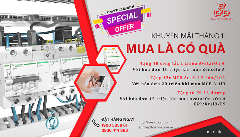khuyến mãi thiết bị điện schneider 