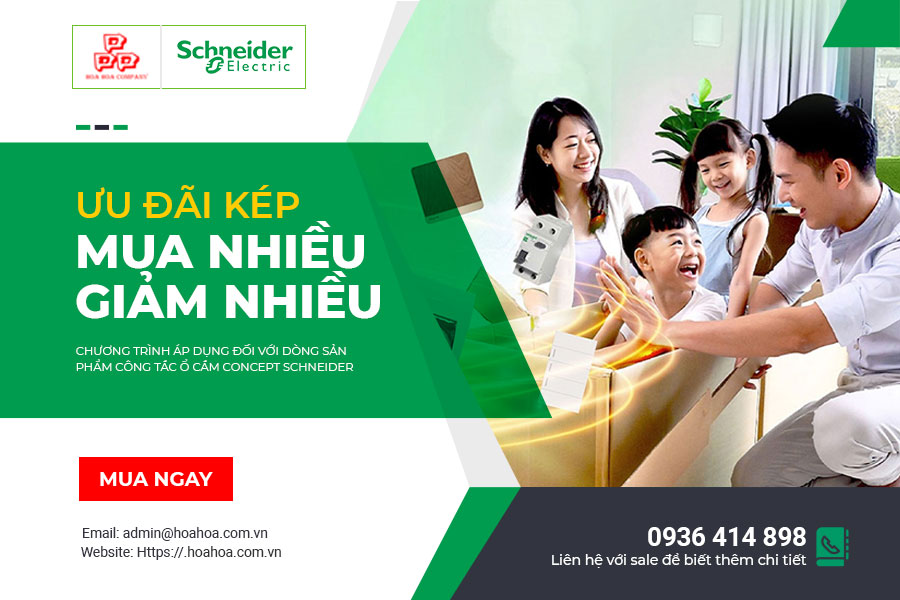 Mua nhiều giảm nhiều Công tắc ổ cắm Concept Schneider