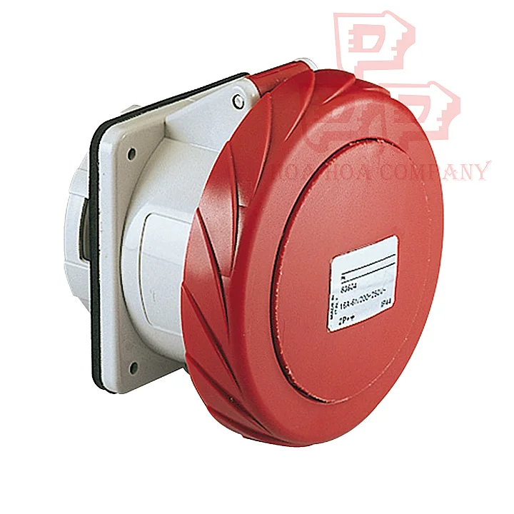 Ổ cắm âm thẳng IP67 63A 3P+E 400V