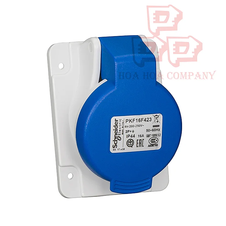 Ổ cắm âm nghiêng IP44 16A 2P+E 230V