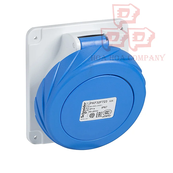 Ổ cắm âm nghiêng IP67 16A 2P+E 230V