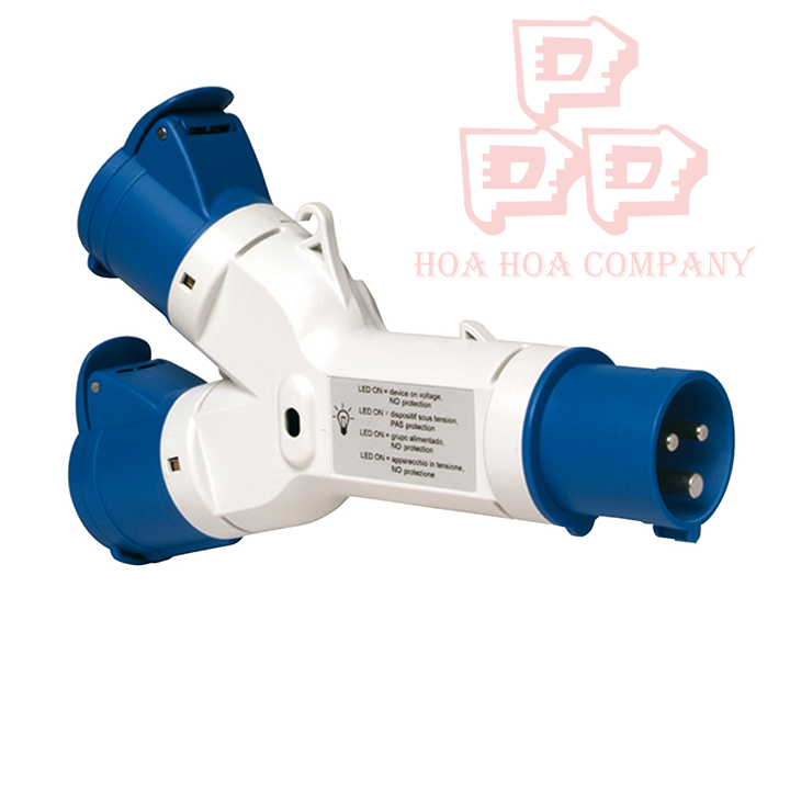 Ổ nối 2 ngả IP44 16A 2P+E 230V