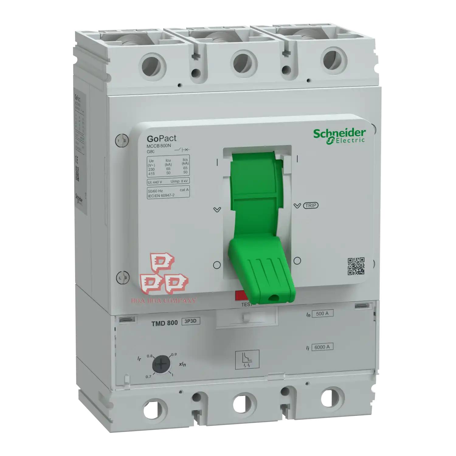 Aptomat MCCB 3P 500A 50kA Chỉnh dòng