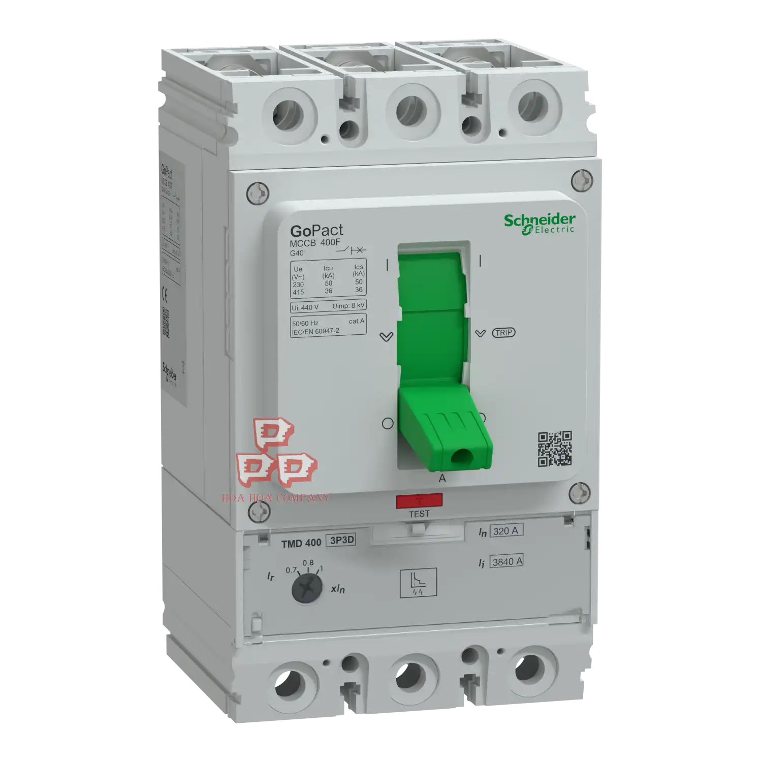 Aptomat MCCB 3P 320A 36kA Chỉnh dòng