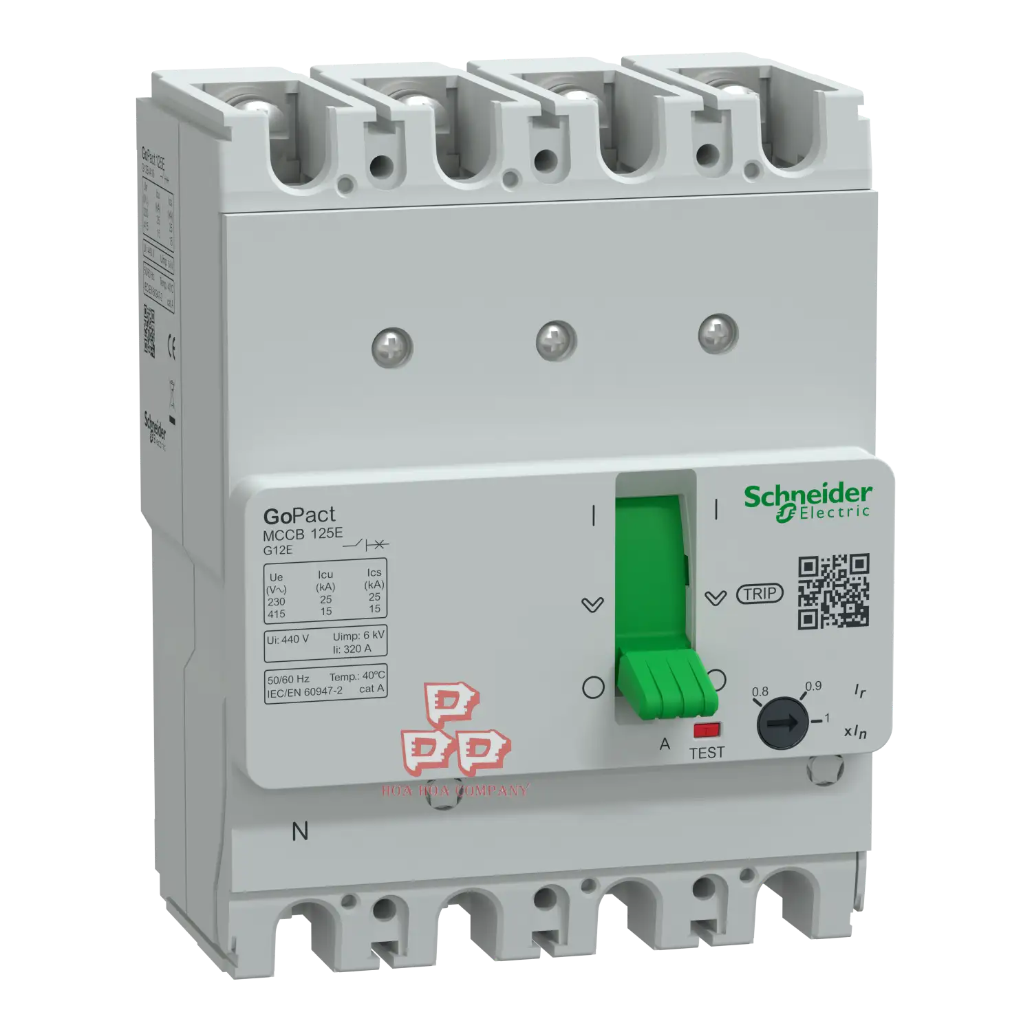 Aptomat MCCB 4P 25A 15kA Chỉnh dòng