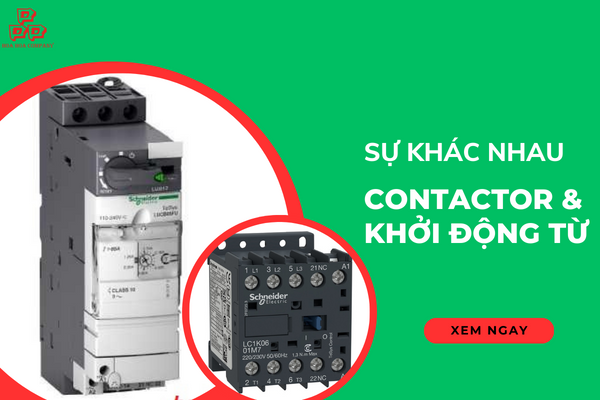 Sự khác nhau giữa contactor và khởi động từ
