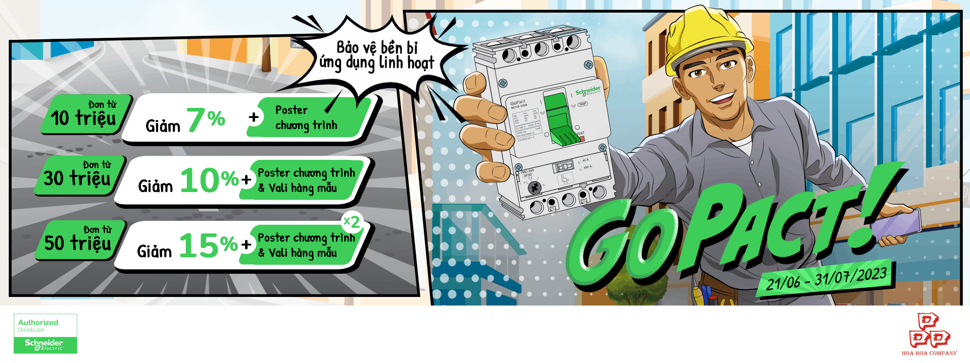 CHƯƠNG TRÌNH SIÊU KHUYẾN MÃI - SIÊU ƯU ĐÃI GOPACT MCCB SCHNEIDER