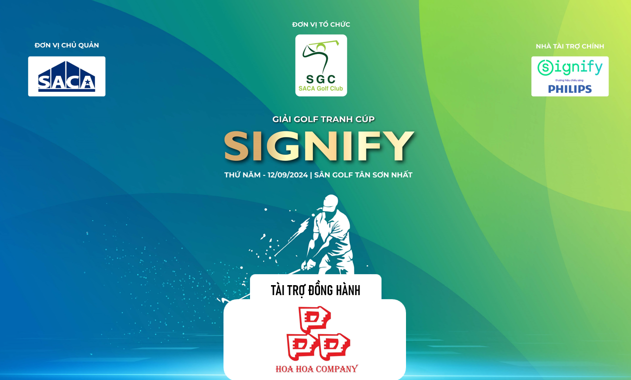 HOA HOA ĐỒNG HÀNH GIẢI GOLF TRANH CUP SIGNIFY - THƯƠNG HIỆU CHIẾU SÁNG PHILIPS