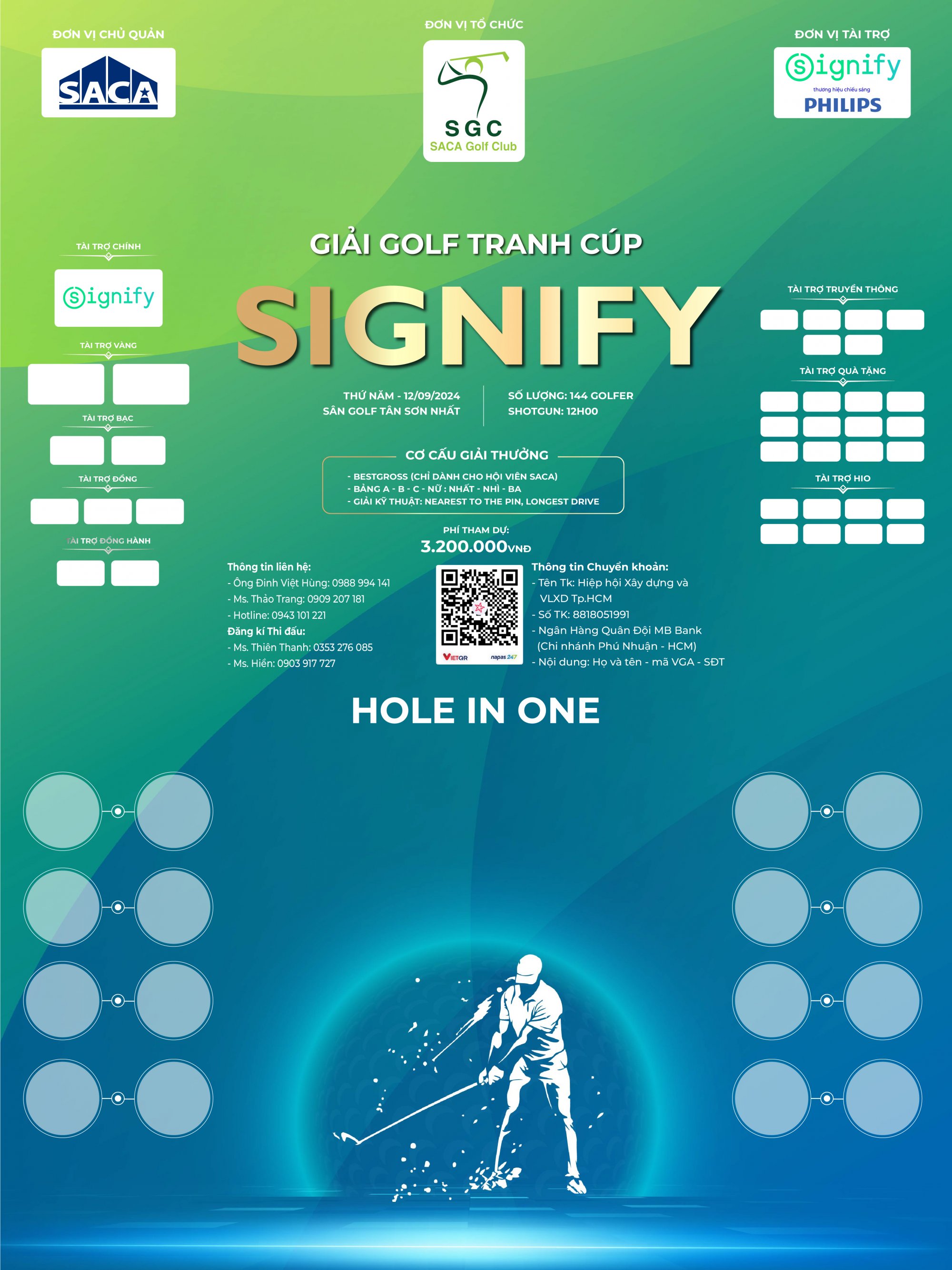 HOA HOA ĐỒNG HÀNH GIẢI GOLF TRANH CUP SIGNIFY - THƯƠNG HIỆU CHIẾU SÁNG PHILIPS