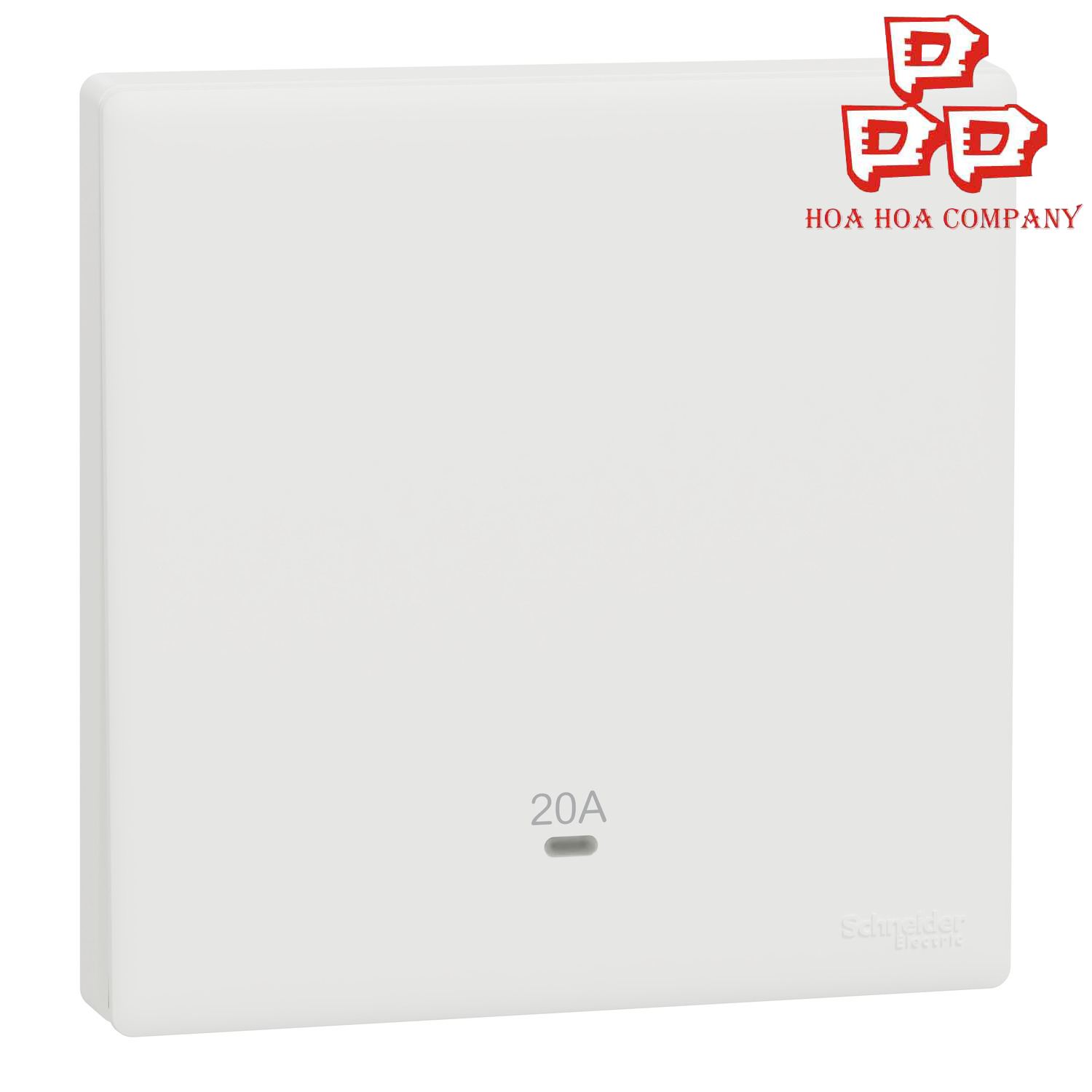 Bo-cong-tac-don-2-cuc-20A-co-den-LED-Vivace-E-KBN31D20N-WE