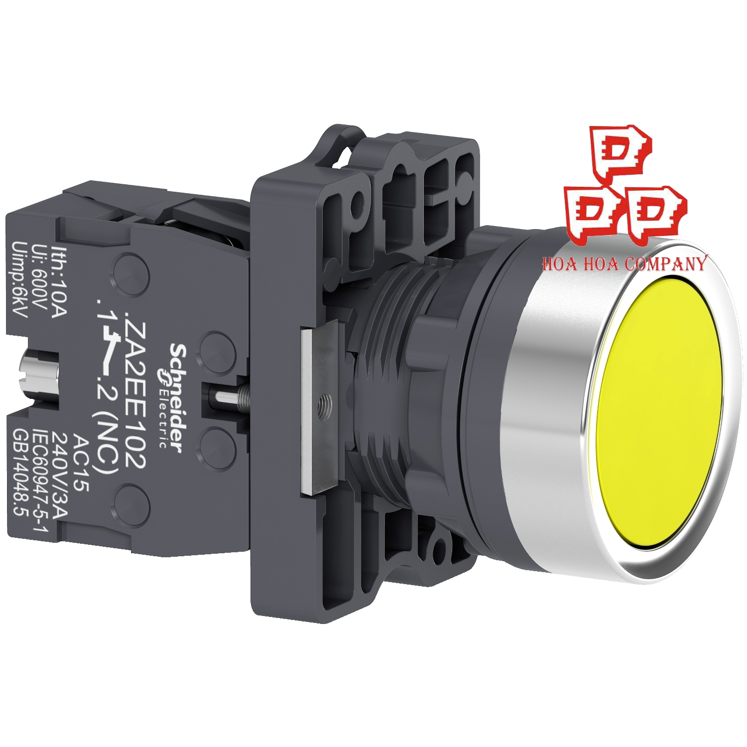 Nut-nhan-tha-Ø22-NO-khong-ky-hieu-mau-vang-XA2EA51