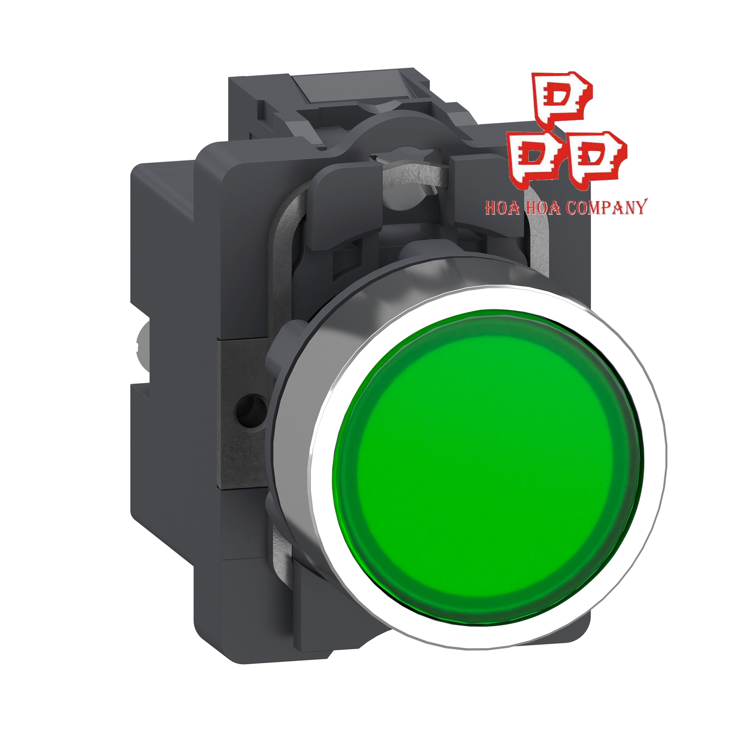 Nut-Nhan-Co-Den-Bao-Xanh-La-1-NO-24V-XA2AW33B1