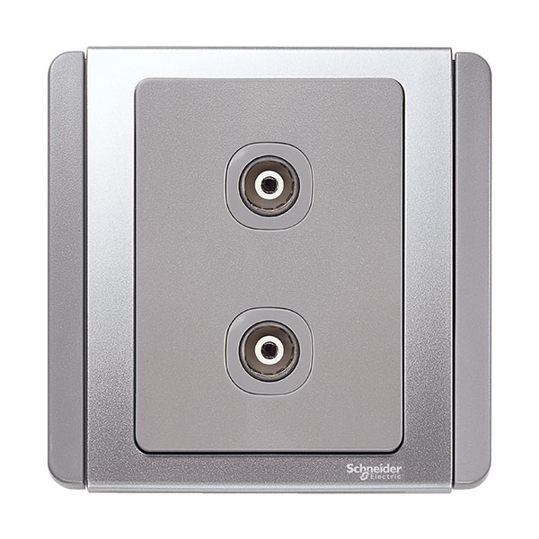 Bộ ổ cắm TV đôi - xám