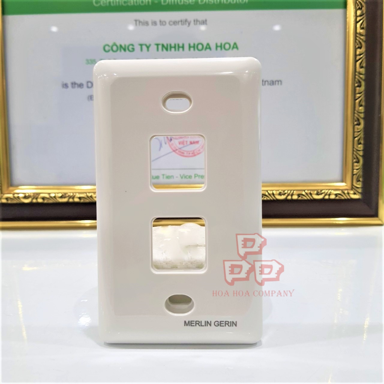 Mặt 2 lỗ Merlin Gerin (Schneider)