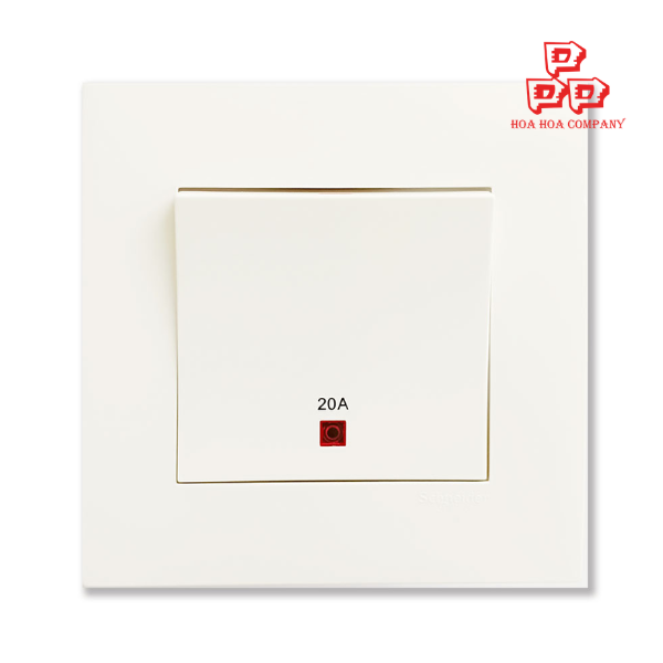 Bộ công tắc đơn 2 cực 20A - trắng