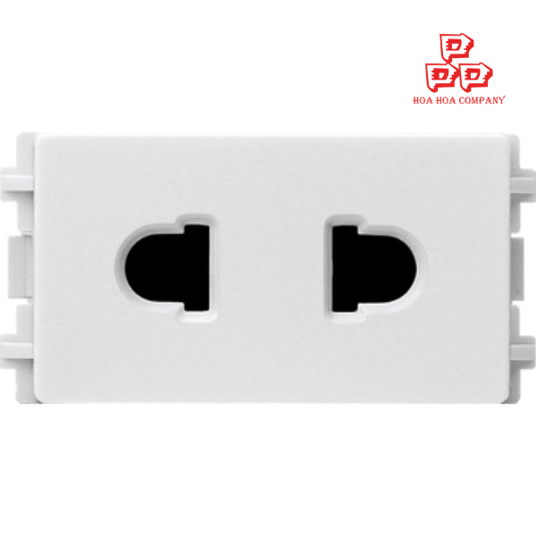 Ổ cắm đơn 2 chấu size S màu trắng Schneider