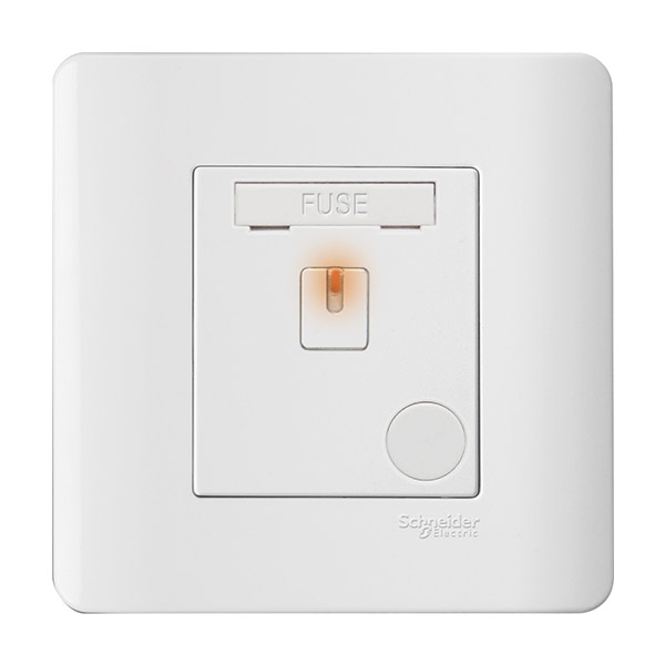 Bộ công tắc đơn chuyển tiếp có cầu chì - trắng